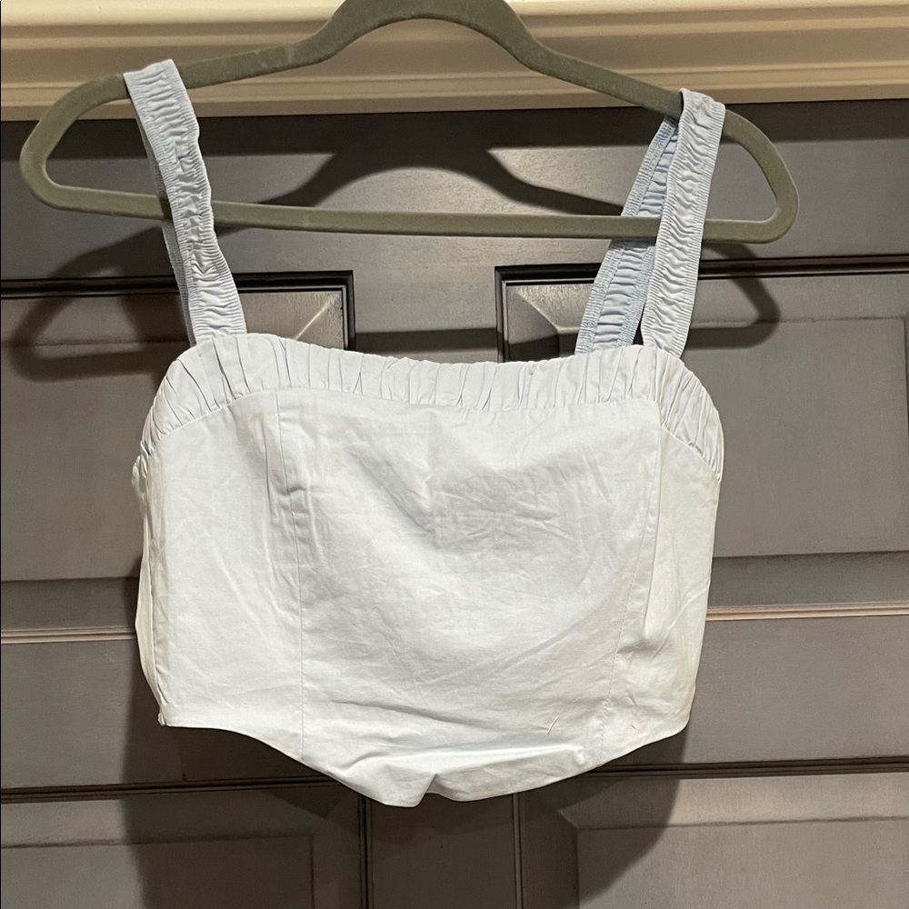 Windsor Classy Cutie Poplin Crop Top L Large NWT zipper - Picture 5 of 9